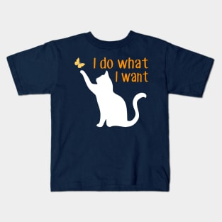 I do what I want cat Kids T-Shirt